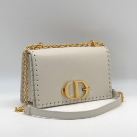 Кожаная сумка Christian Dior Caro белая