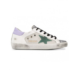 Женские кеды Golden Goose Superstar canvas leather with glitter