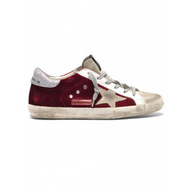 Женские кеды Golden Goose Superstar бордовые