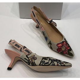 Босоножки Christian Dior с цветами (6,5 см)