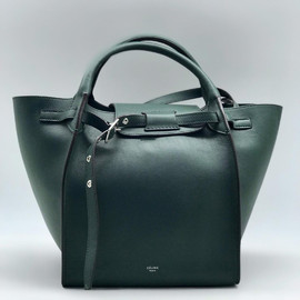 Женская кожаная сумка Celine Big Bag зеленая