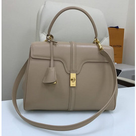 Женская кожаная сумка Celine бежевая